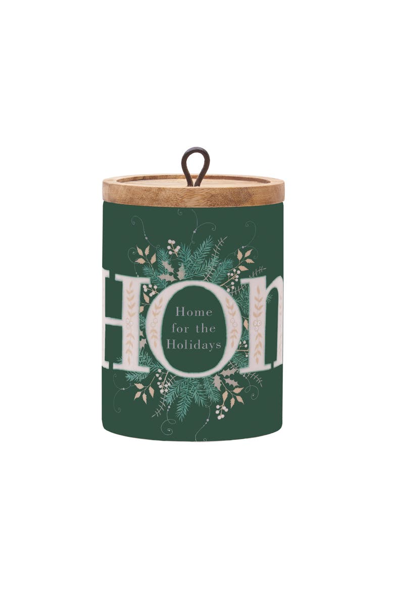 Emerald Christmas Medium Canister, Alternate, color, Green