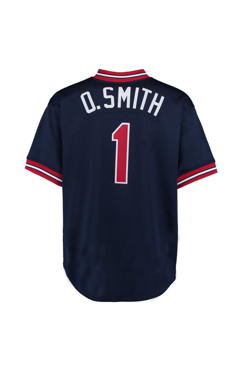 Mitchell & Ness Men's Mitchell & Ness Ozzie Smith Navy St. Louis Cardinals 1994 Authentic Cooperstown Collection Mesh Batting Practice Jersey, Alternate, color,