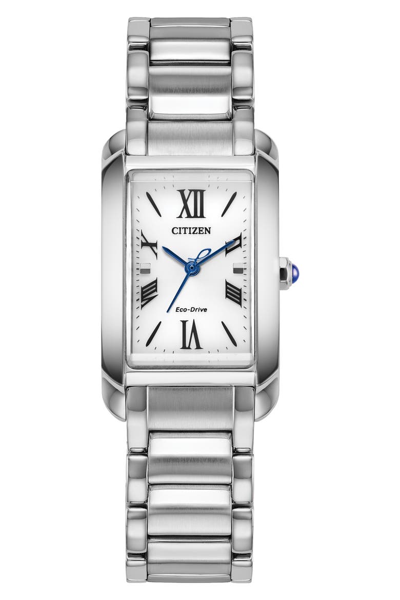 Bianca Tank Bracelet Watch, 19.5mm x 32.5mm, Main, color, SILVER-TONE