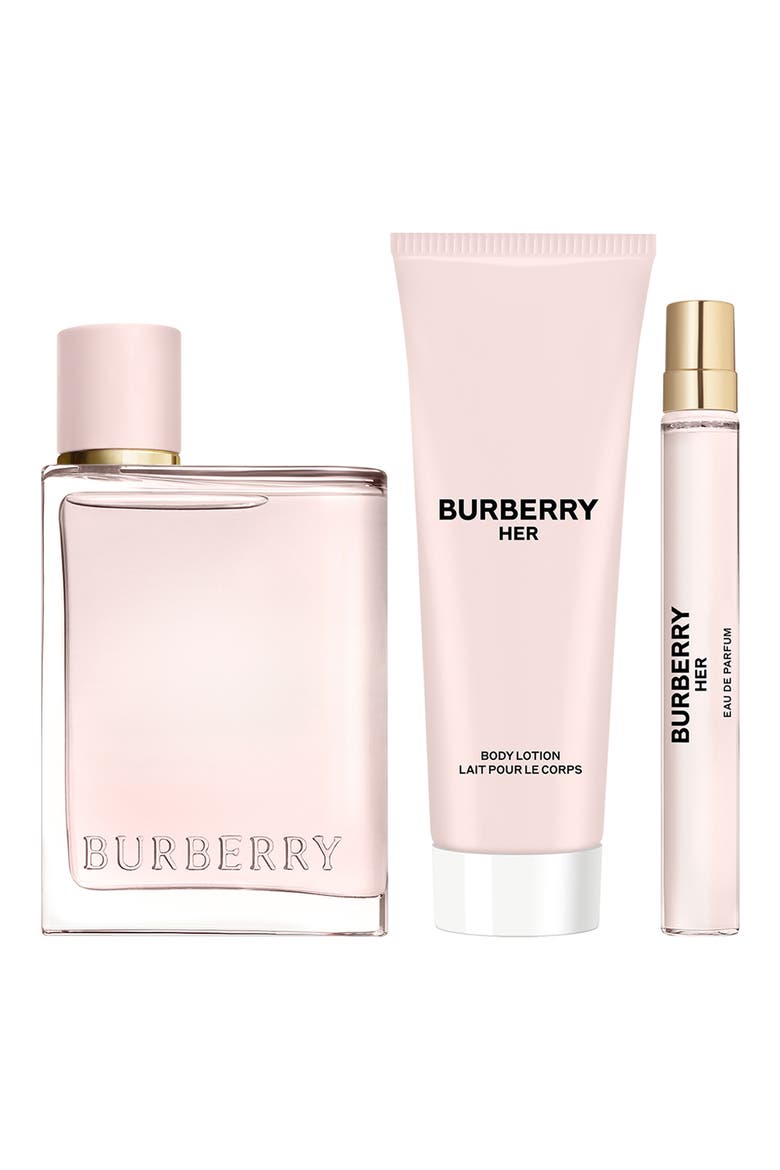 'Burberry Her Eau de Parfum Womens Trio Gift Set $245 value, Alternate, color, NO COLOR