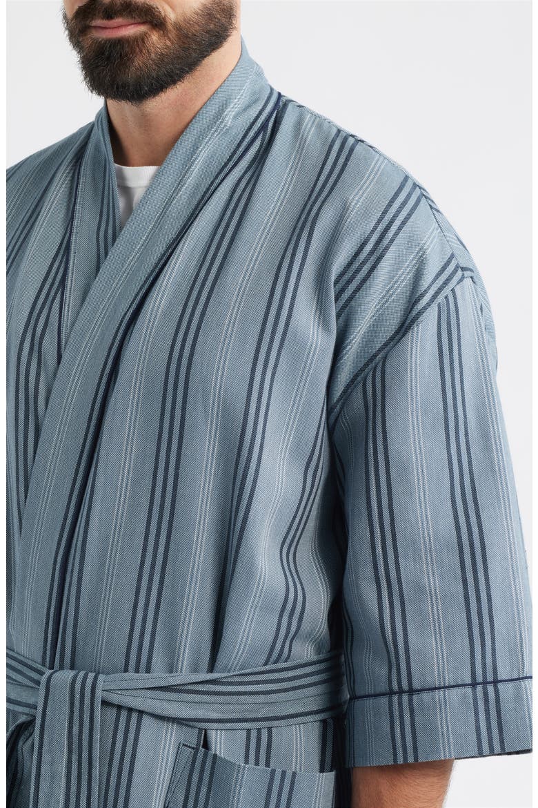 Saltwater Cotton Robe, Alternate, color, DENIM STRIPE