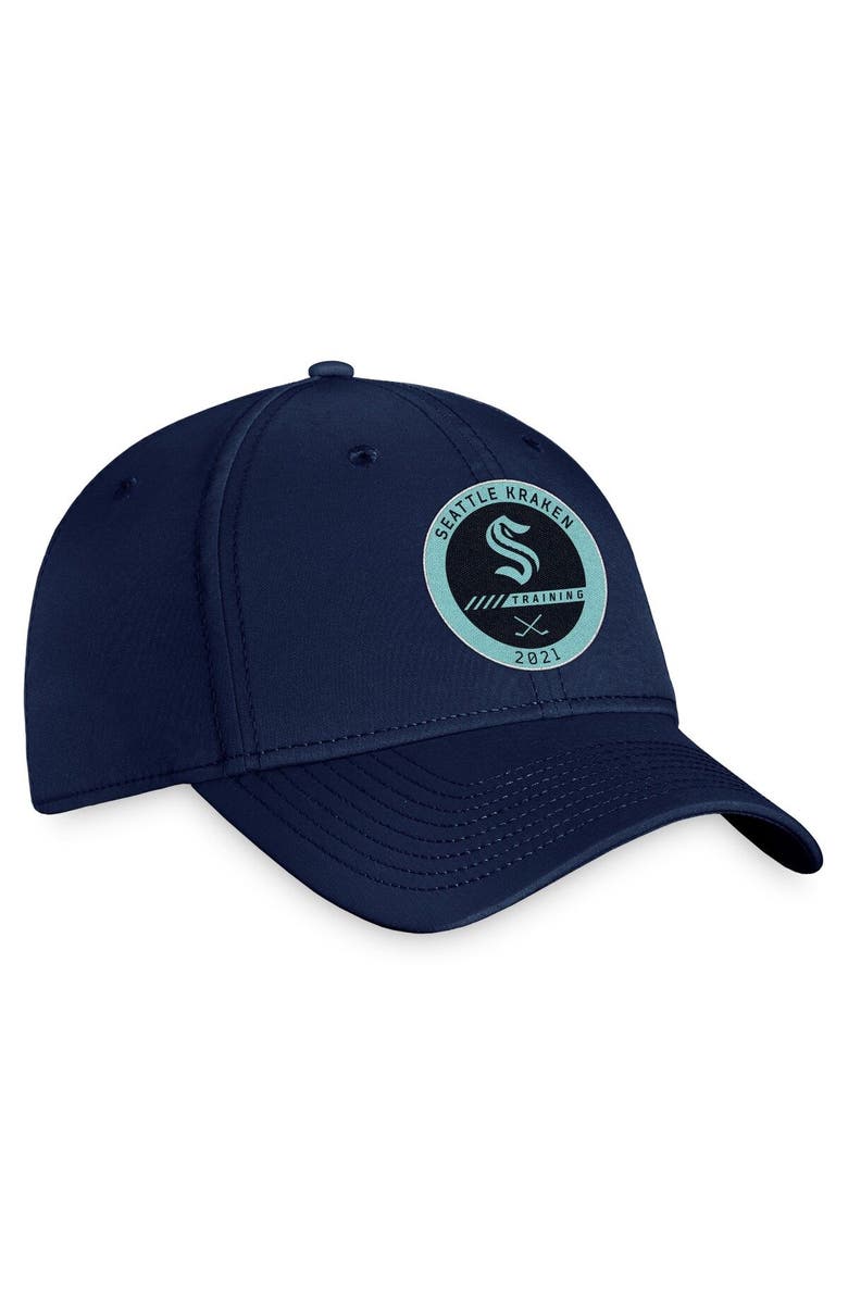 FANATICS Men's Fanatics Branded Navy Seattle Kraken 2022 Authentic Pro Training Camp Flex Hat, Alternate, color, Navy
