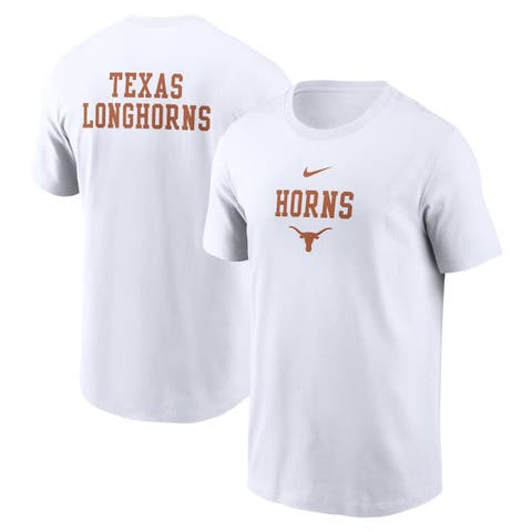 Men's Nike White Texas Longhorns 2-Hit Stacked T-Shirt