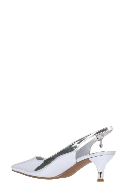 J. Reneé Ferryanne Pointed Toe Slingback Pump In Silver
