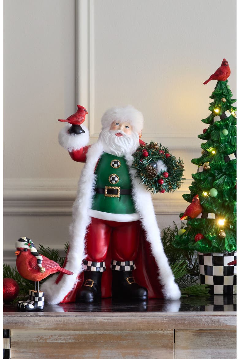 Cozy Christmas Santa Ornament, Alternate, color, RED