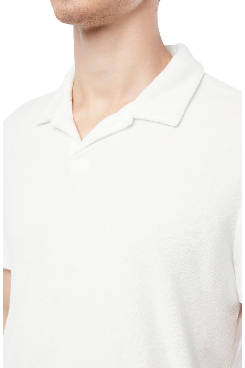 Towel Terry Johnny Collar Polo, Alternate, color, WHITE