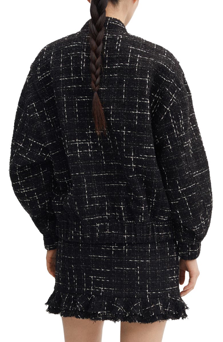 MANGO Tweed Bomber Jacket, Alternate, color, 