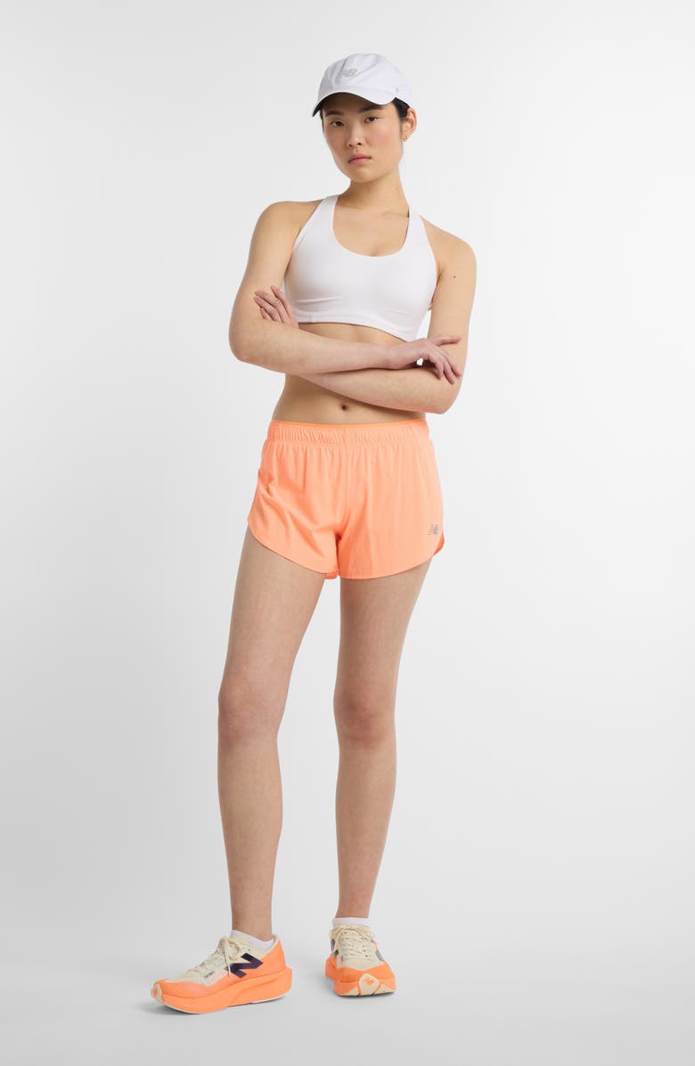 New Balance RC Ultra Light Split Hem Running Shorts, Alternate, color, Orange