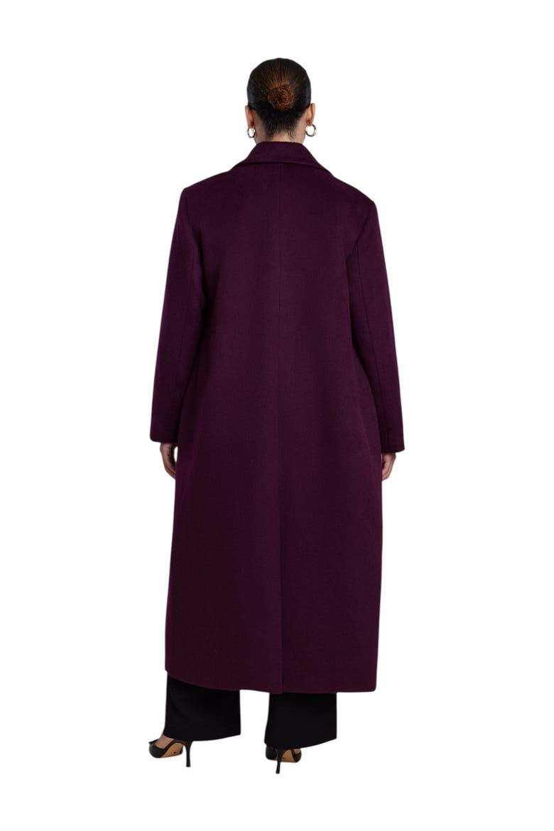 Textured Long Coat (plus), Alternate, color, POTENT PURPLE