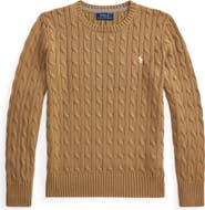 Polo Ralph Lauren Kids' Combed Cotton Cable Knit Sweater (Nordstrom Exclusive)