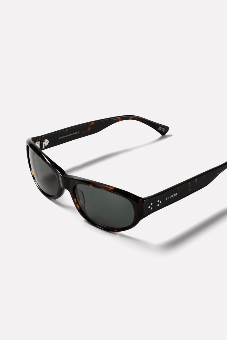Dome Sunglasses, Alternate, color, Dark Tortoise Polished / Green