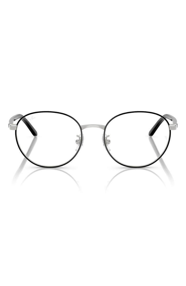 Ray-Ban 53mm Phantos Optical Glasses, Main, color, Black Silver