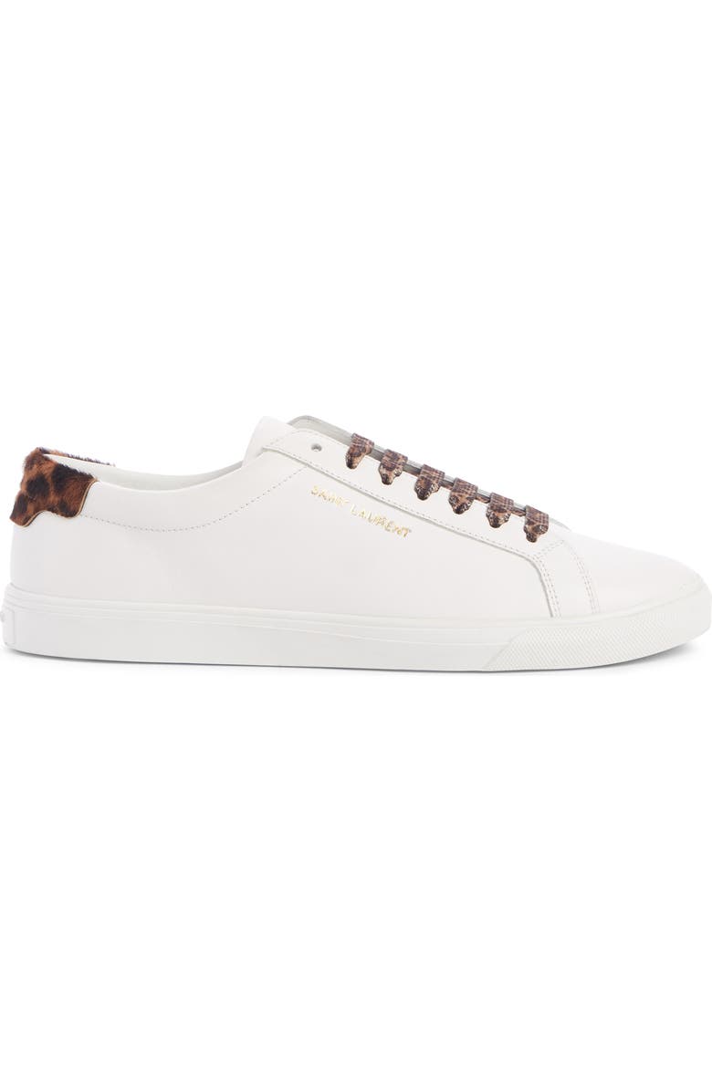Saint Laurent Andy Genuine Calf Hair Trim Sneaker, Alternate, color,