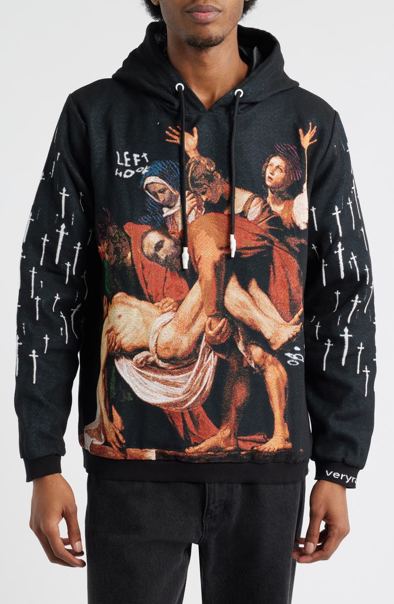 VERYRARE Entombment Jacquard Hoodie, Main, color, Black