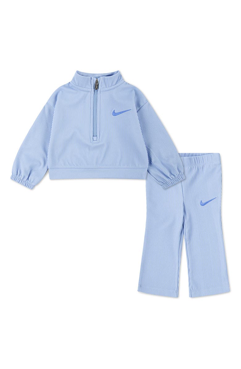 Nike Game Swoosh Match 3/4 Zip & Leggings Set, Main, color, Psychic Blue