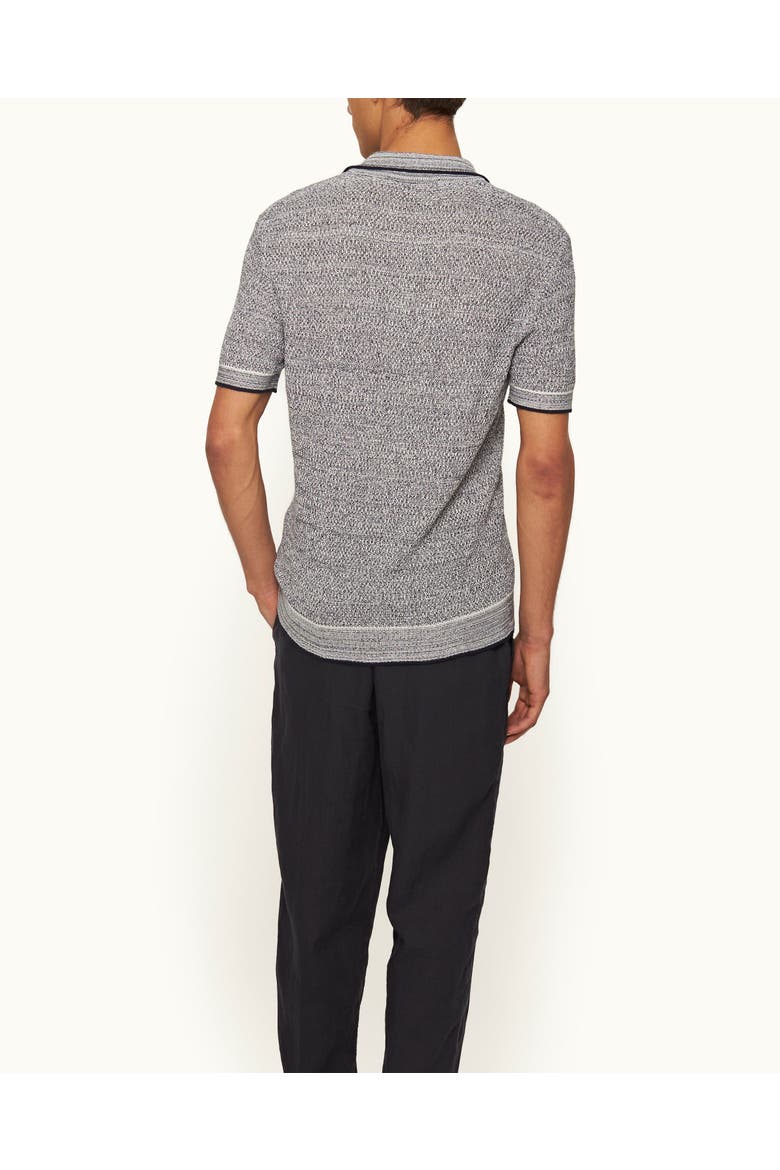 Horton Tailored-Fit Polo Shirt, Alternate, color, Night Iris/White Sand