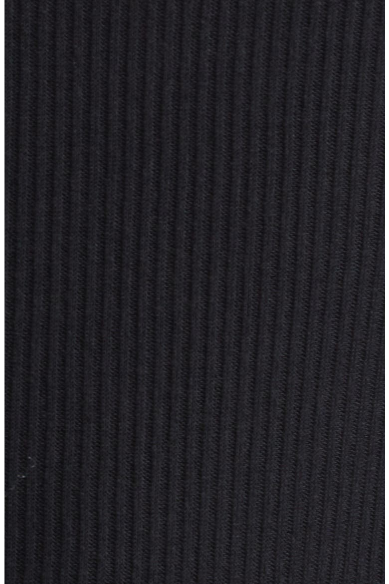 Crop Rib Long Sleeve T-Shirt, Alternate, color, BLACK