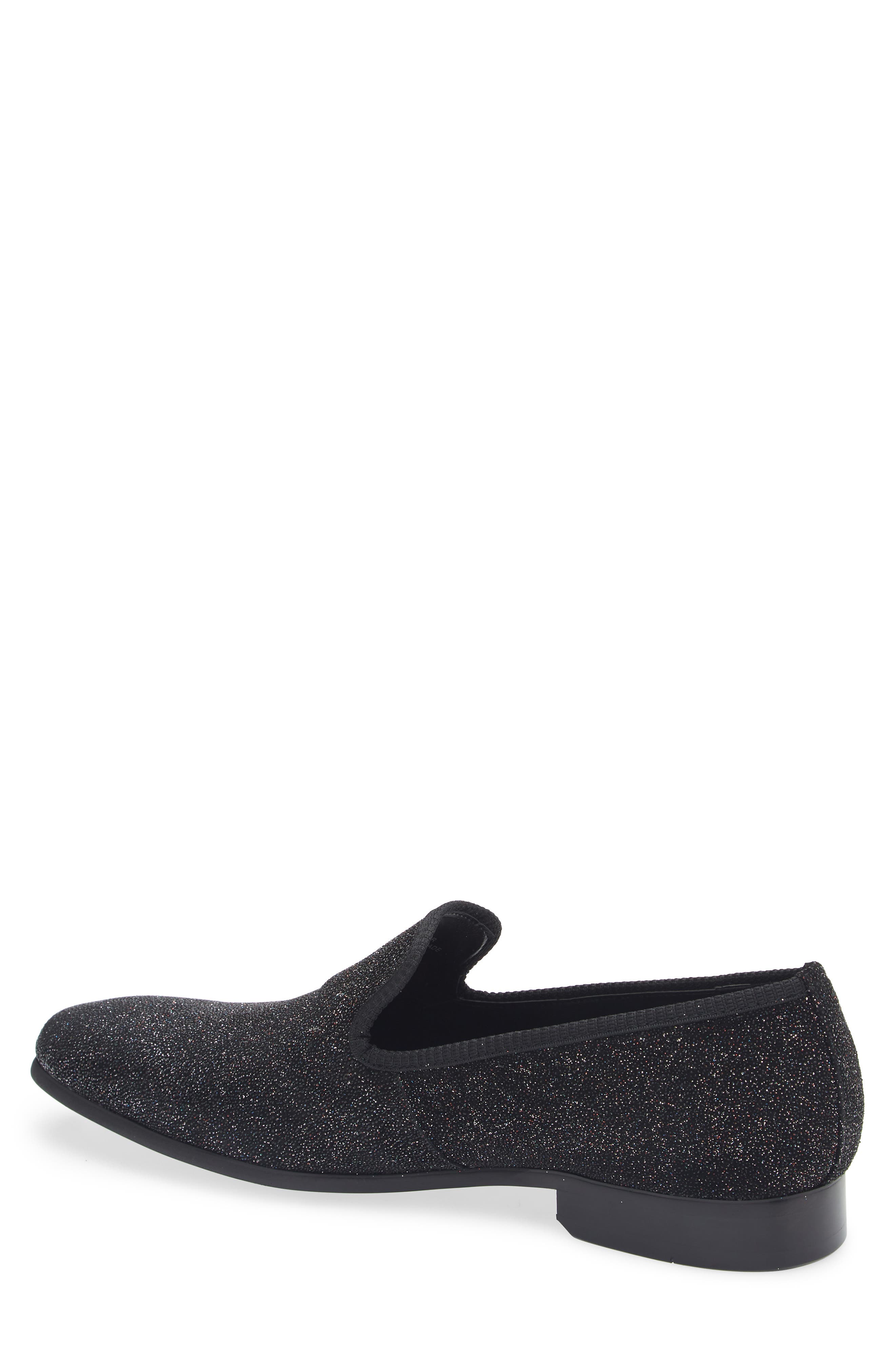 Steve Madden Corrido Glitter Loafer, Alternate, color, Black Crystal