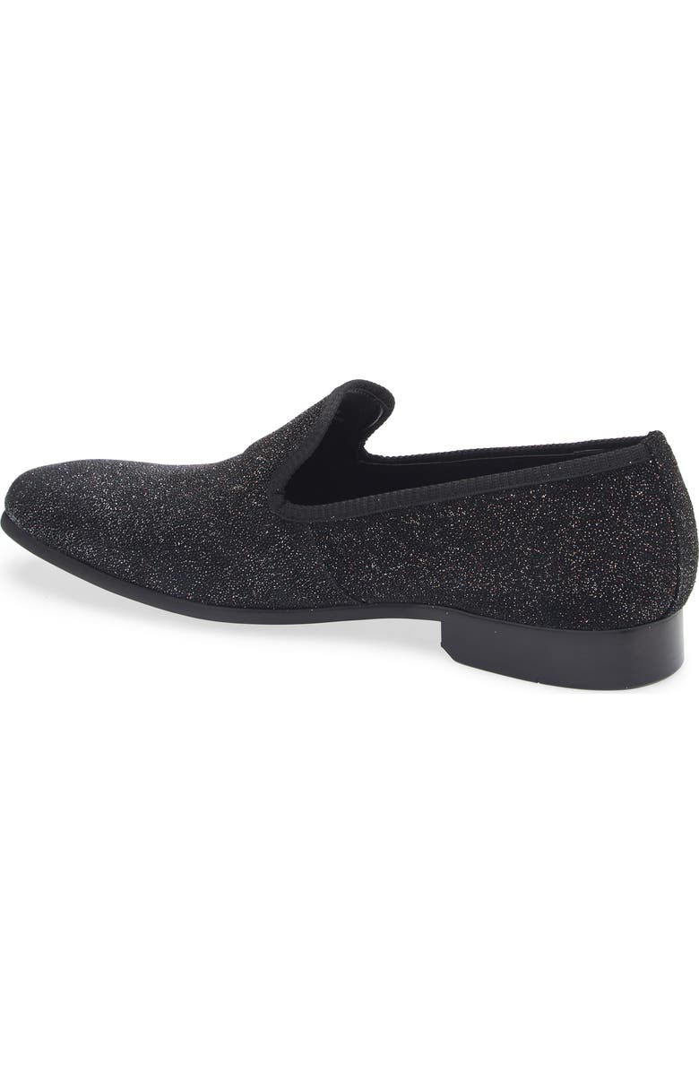 Steve Madden Corrido Glitter Loafer, Alternate, color, Black Crystal