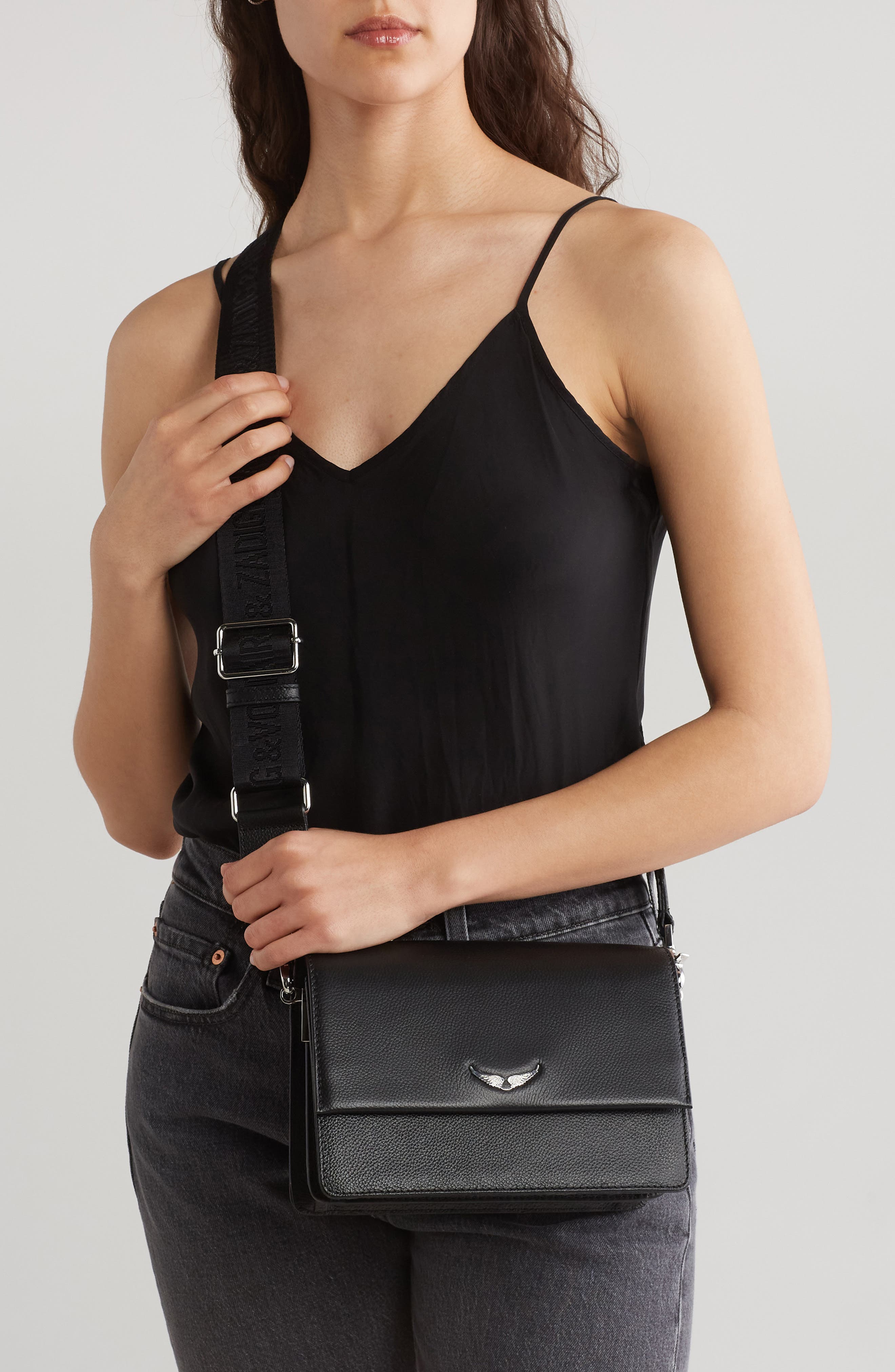 Zadig & Voltaire Lolita Wings Crossbody Bag, Alternate, color, 