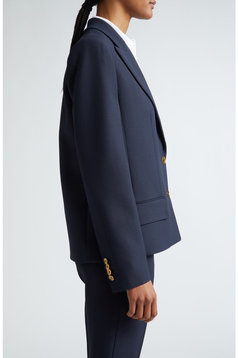 Double Crepe Sablé Crop Blazer, Alternate, color, MIDNIGHT