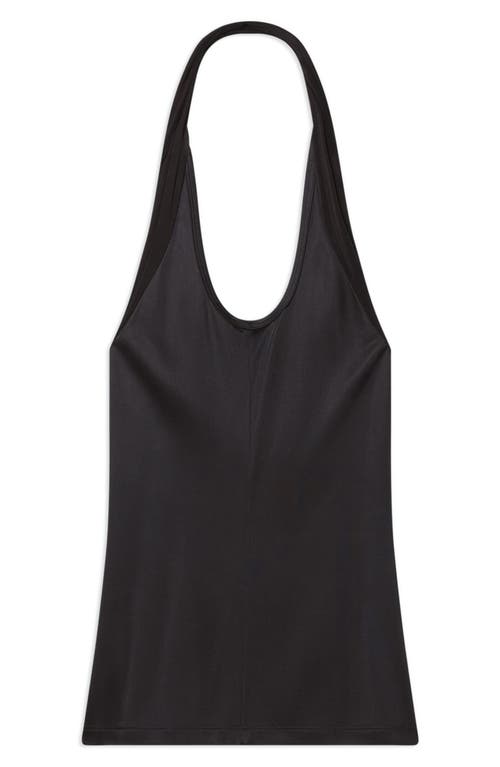 Helmut Lang Liquid Jersey Halter Top In Black