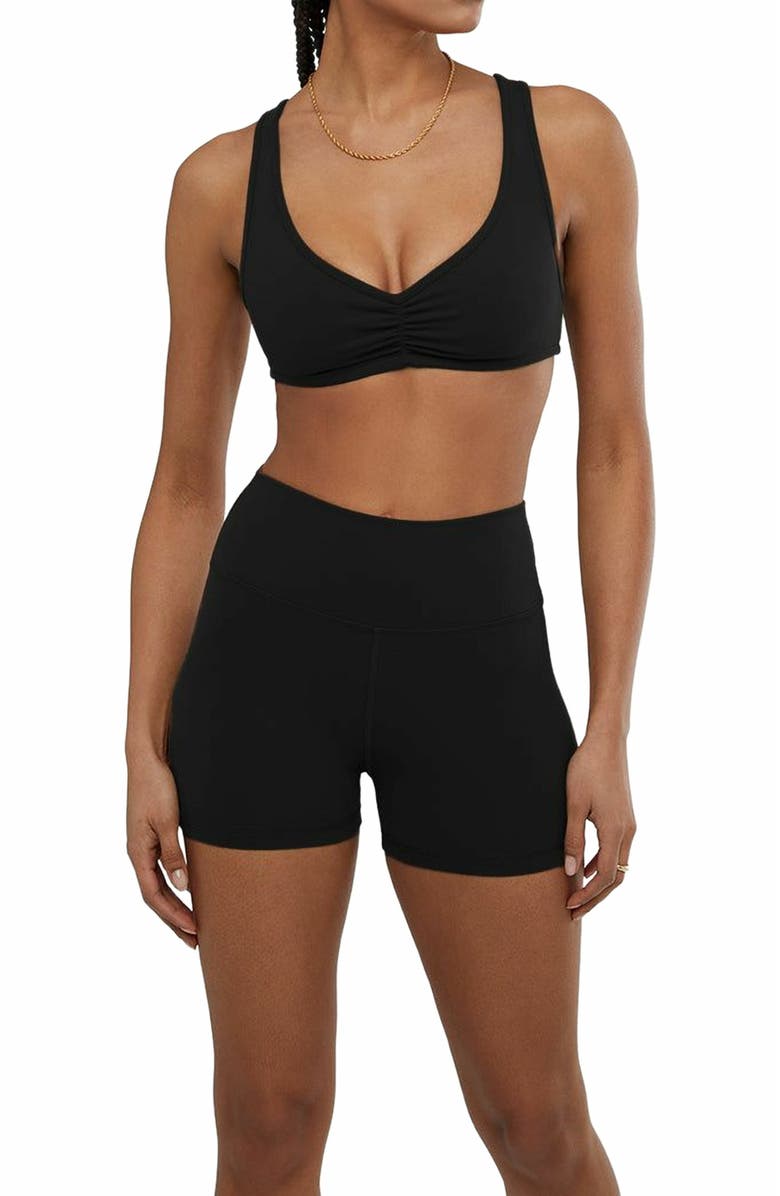 WeWoreWhat Ruched Scoop Neck Bra, Alternate, color,