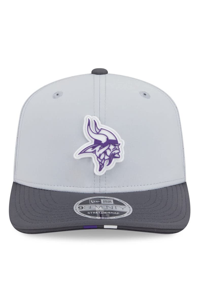 New Era Men's New Era  Gray/Graphite Minnesota Vikings 2025 NFL Training Camp 9SEVENTY Adjustable Hat, Alternate, color, 