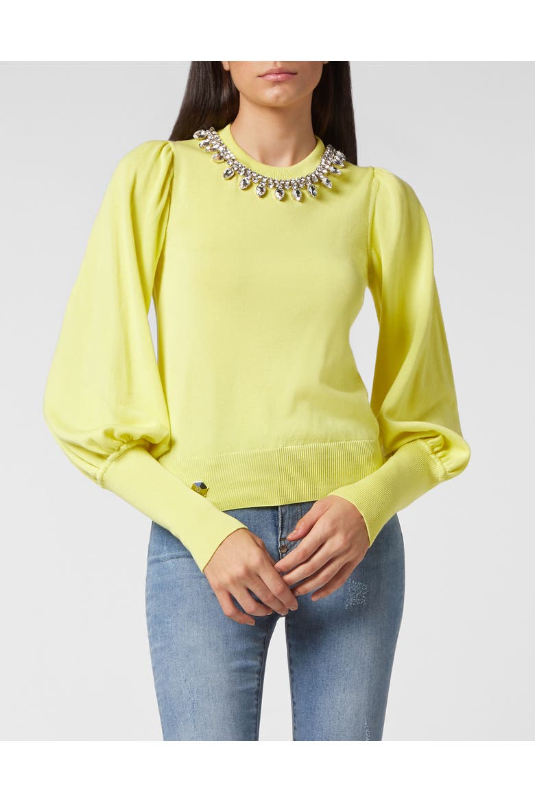 Pullover Ls Crystal Women, Main, color, yellow