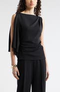 Nordstrom Single Split Sleeve Crepe Top