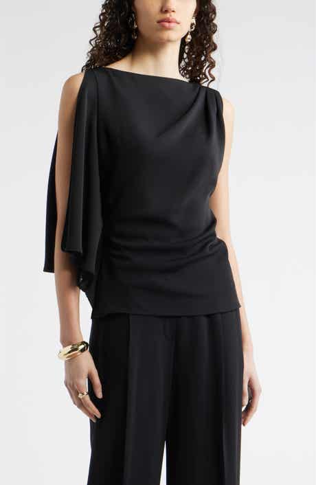 Single Split Sleeve Crepe Top