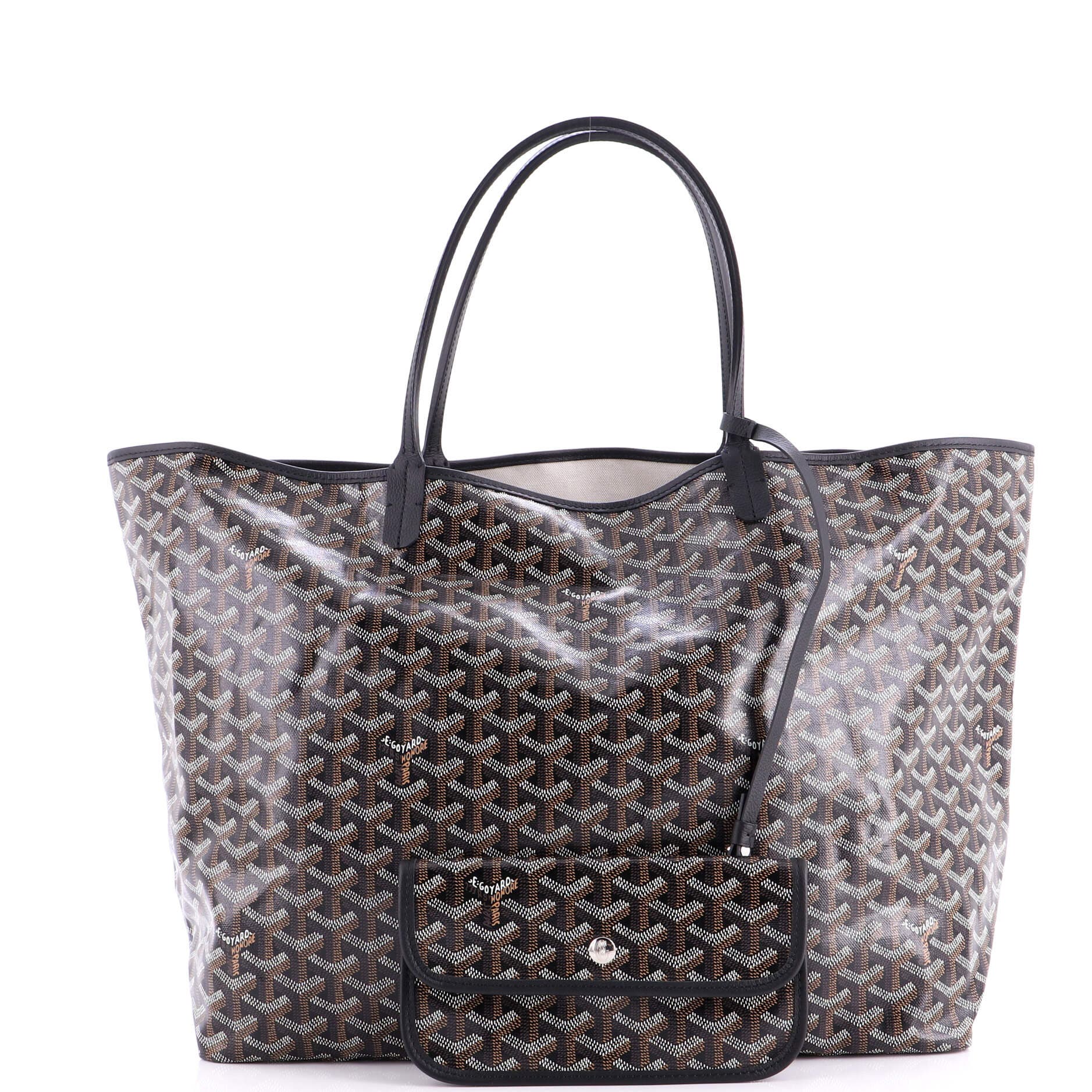 Pre-Owned Goyard Saint Louis Tote Coated Canvas GM, Alternate, color, Black
