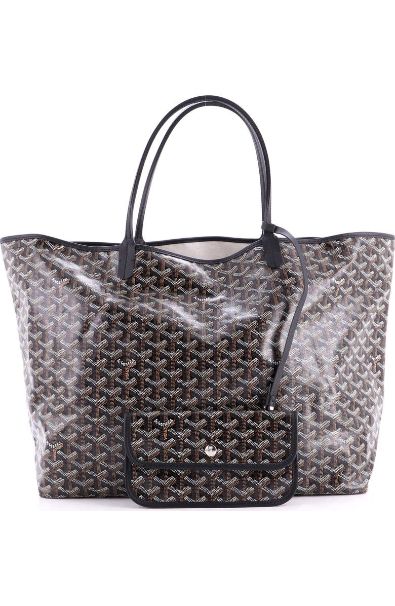 Pre-Owned Goyard Saint Louis Tote Coated Canvas GM, Alternate, color, Black