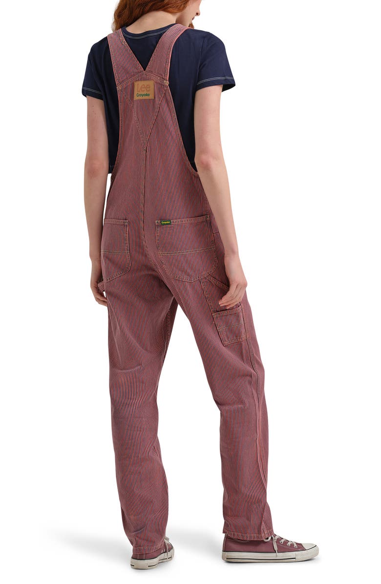 Lee x Crayola Overalls, Alternate, color, Red Orange Stripe