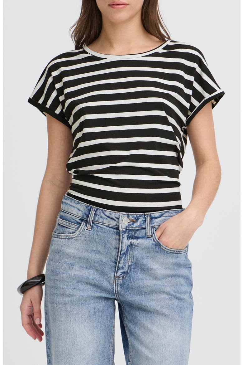 Pamila Short Sleeve T-Shirt, Main, color, OFF WHITE MIX