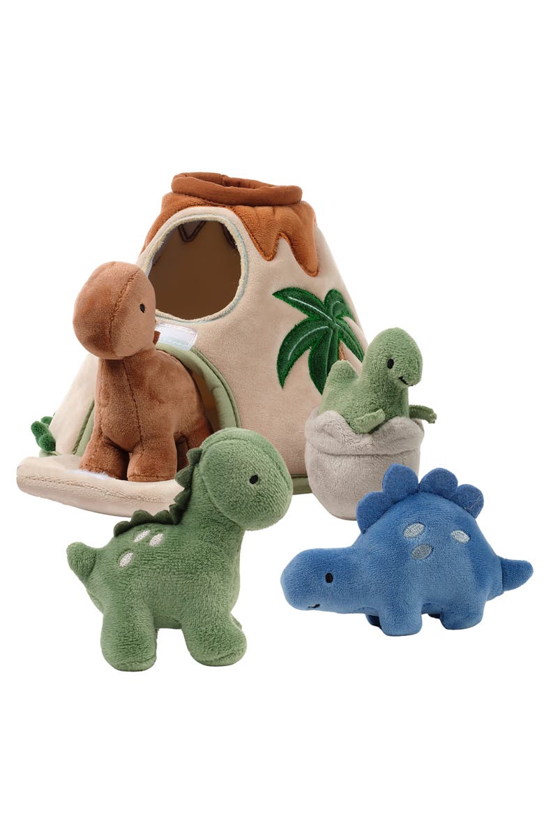 Lambs & Ivy Dino-Might Plush Dinosaur Volcano Interactive Soft Toy Play Set, Main, color, 