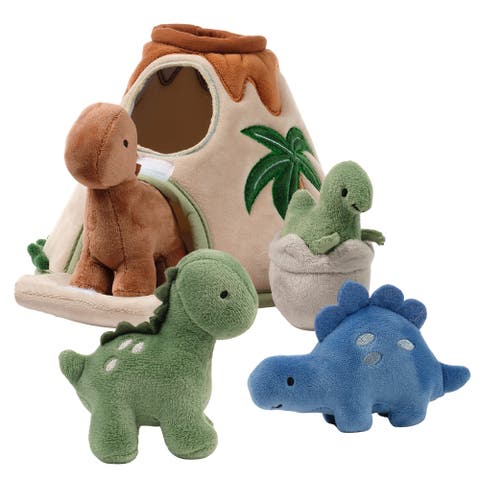 Dino-Might Plush Dinosaur Volcano Interactive Soft Toy Play Set
