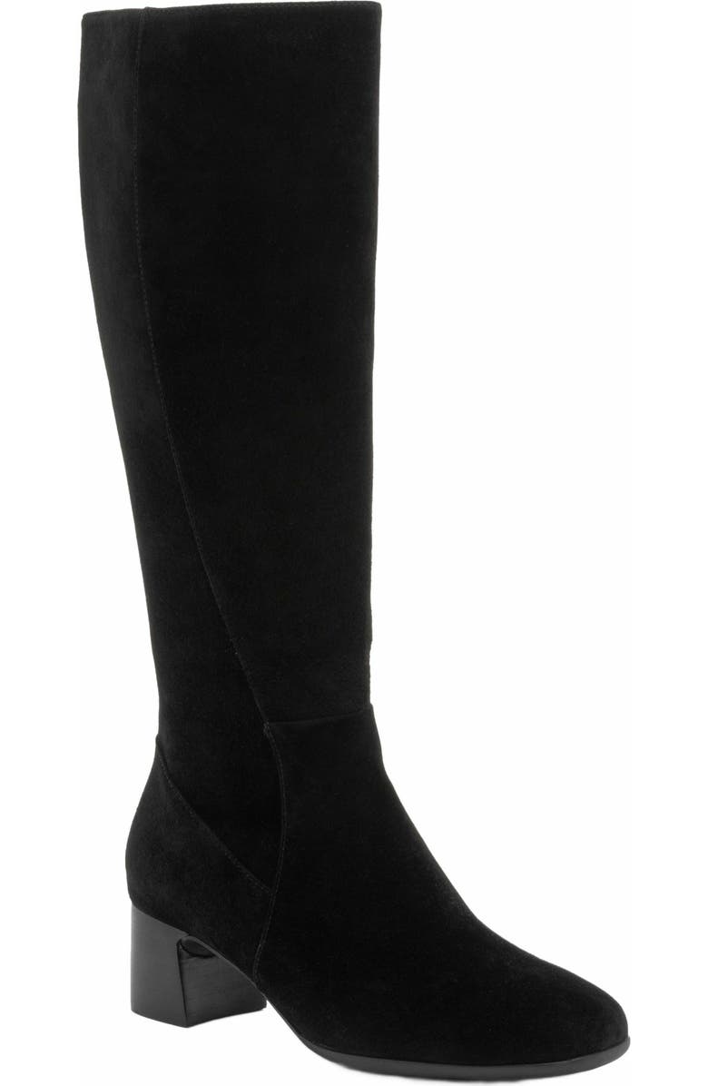 ABEO Avenue Tall Boot, Main, color, Black Suede - Regular