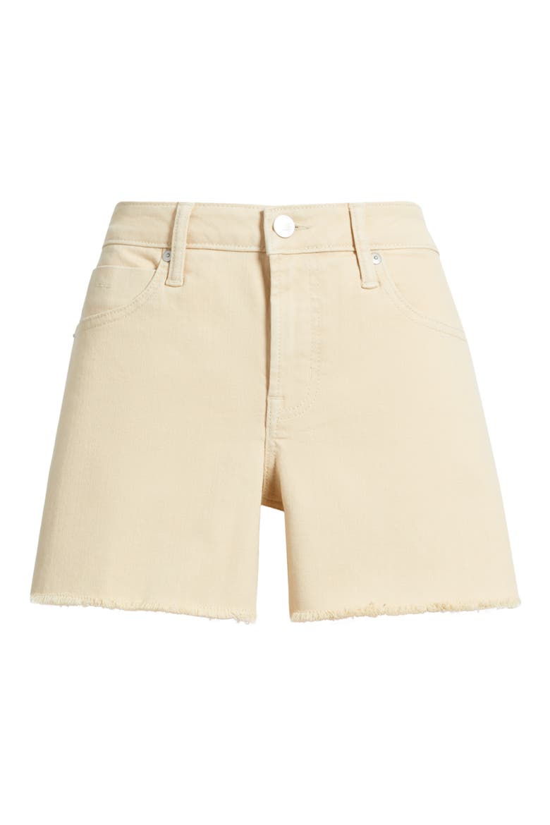 Frayed Hem Cutoff Denim Shorts, Alternate, color, PEARL