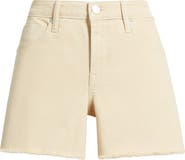 CITY BLUES Frayed Hem Cutoff Denim Shorts