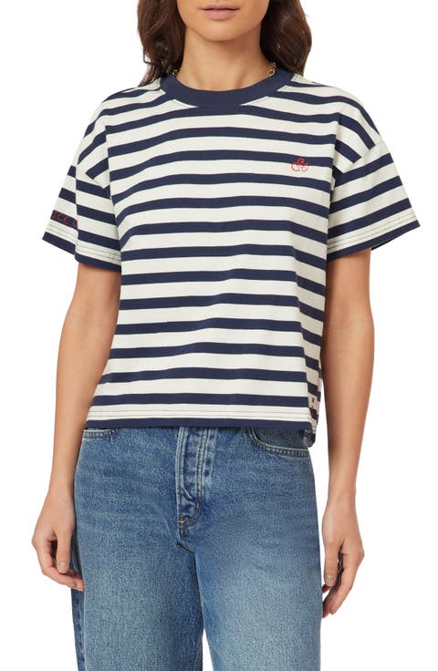 Boxy Yarn Dye Stripe T-Shirt
