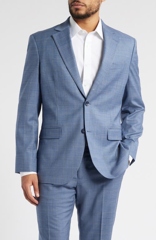 NORDSTROM NORDSTROM HENRIK TRIM FIT STRETCH ITALIAN MÉLANGE WOOL SUIT