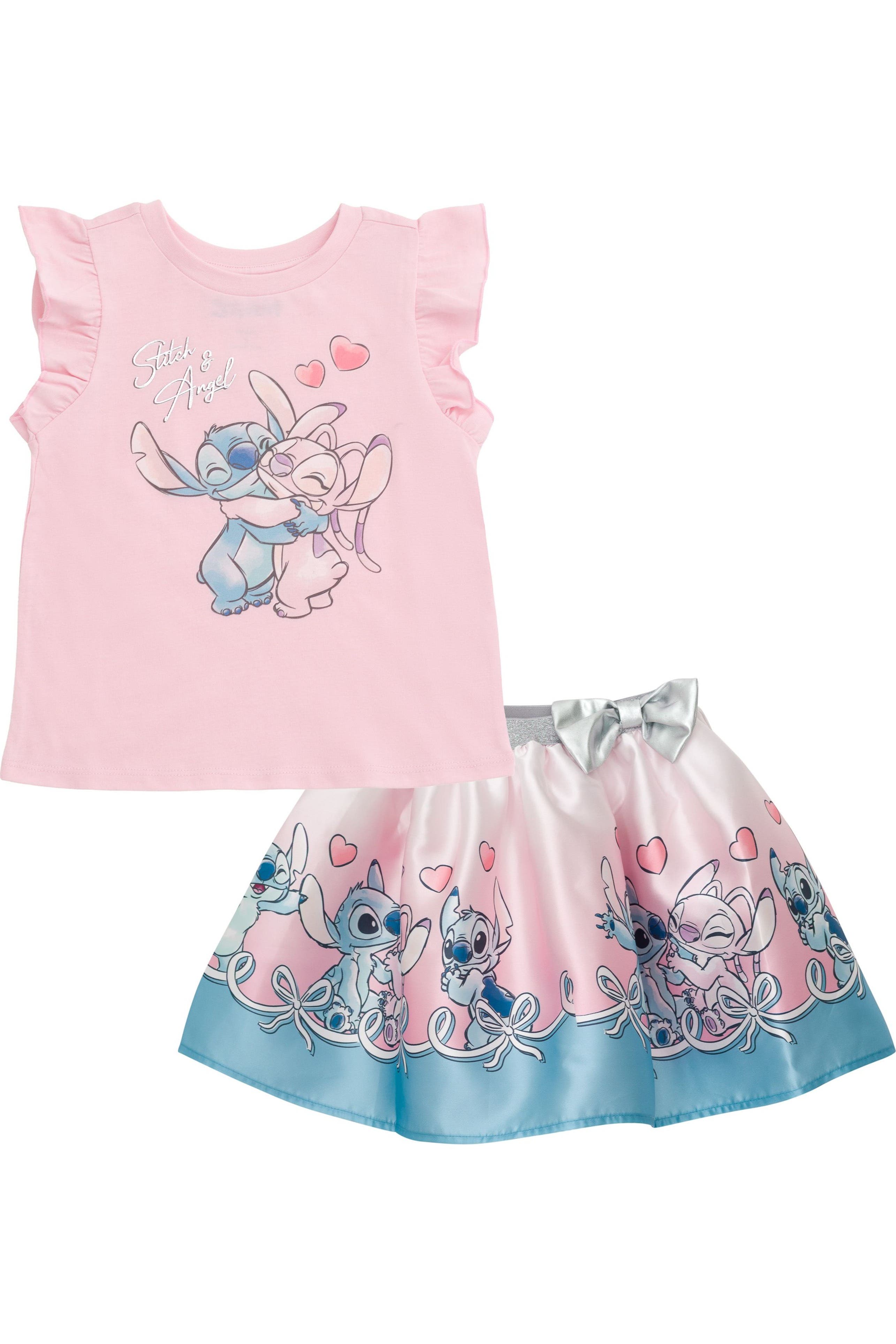 selected Pink Stitch and Angel