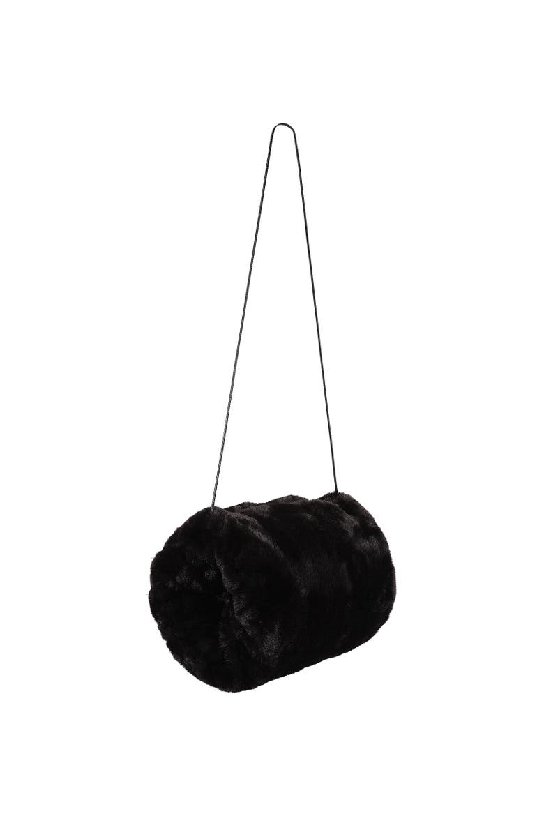 Faux Fur Muff, Main, color, Black