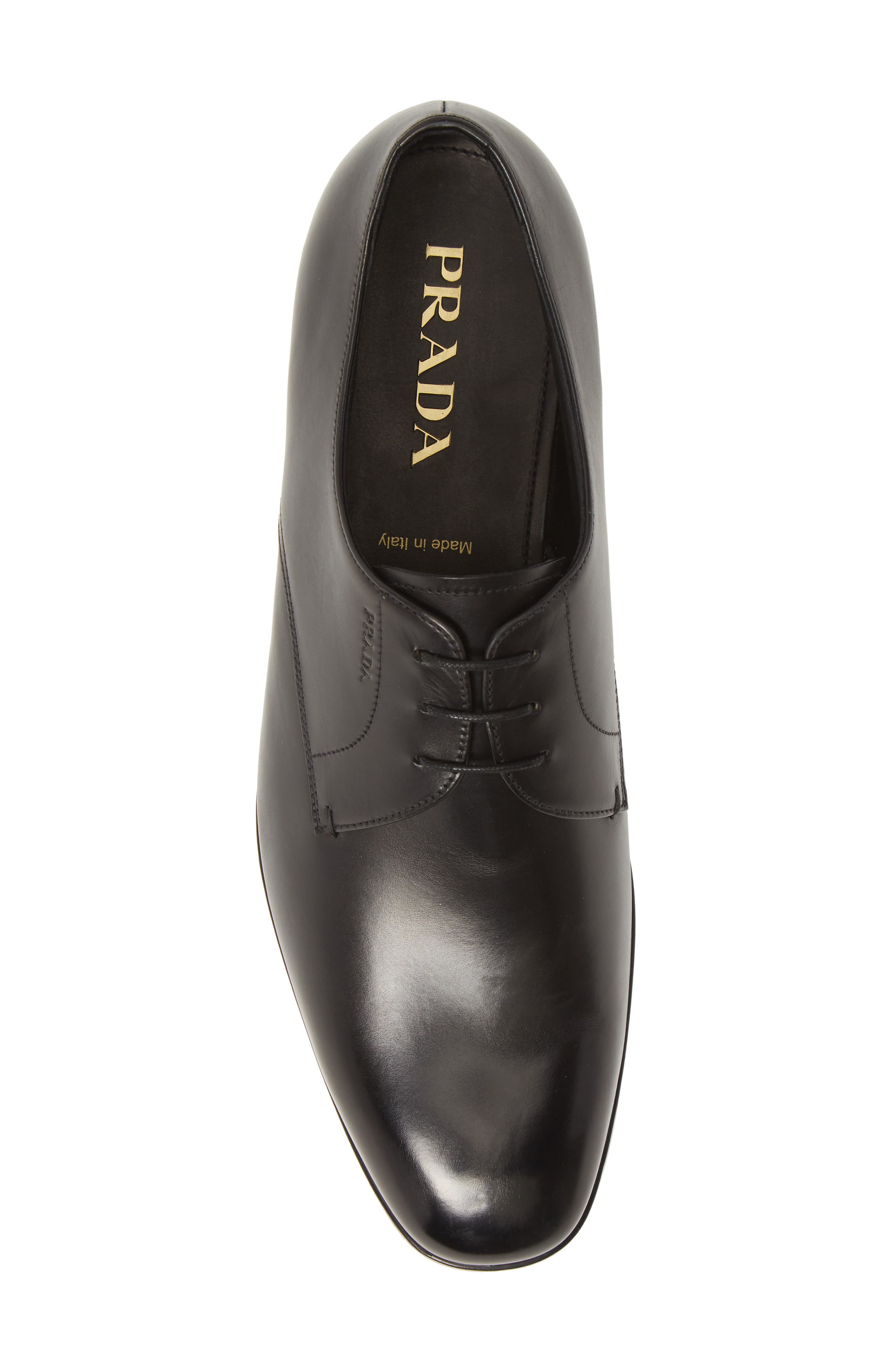 Prada Spazzalato Plain Toe Oxford Derby, Alternate, color, 