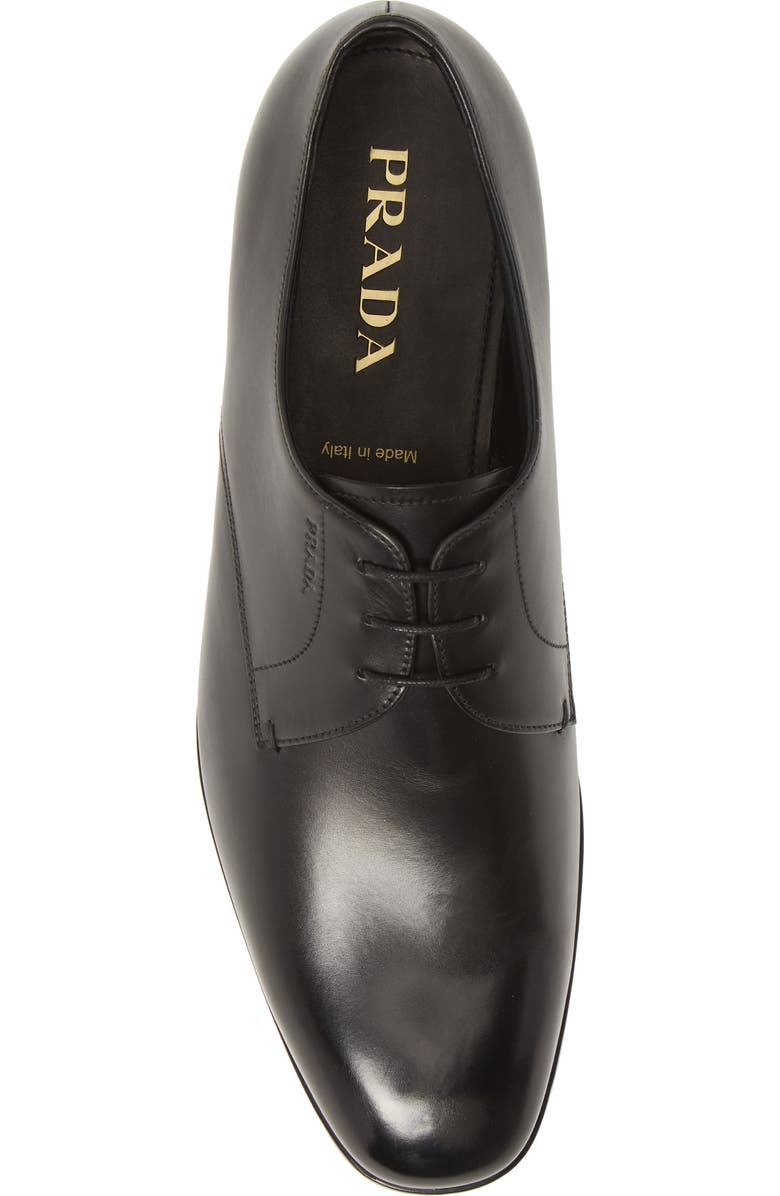 Prada Spazzalato Plain Toe Oxford Derby, Alternate, color,