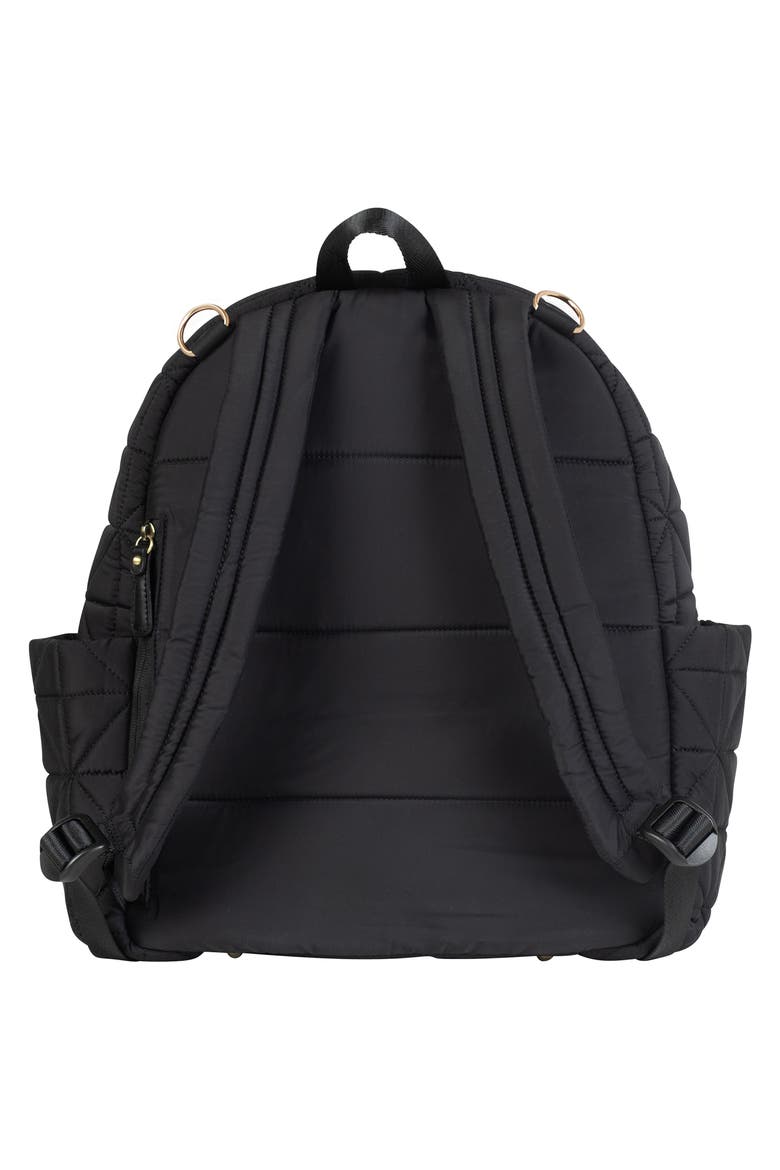 Companion Quilted Nylon Diaper Backpack, Alternate, color, BLACK