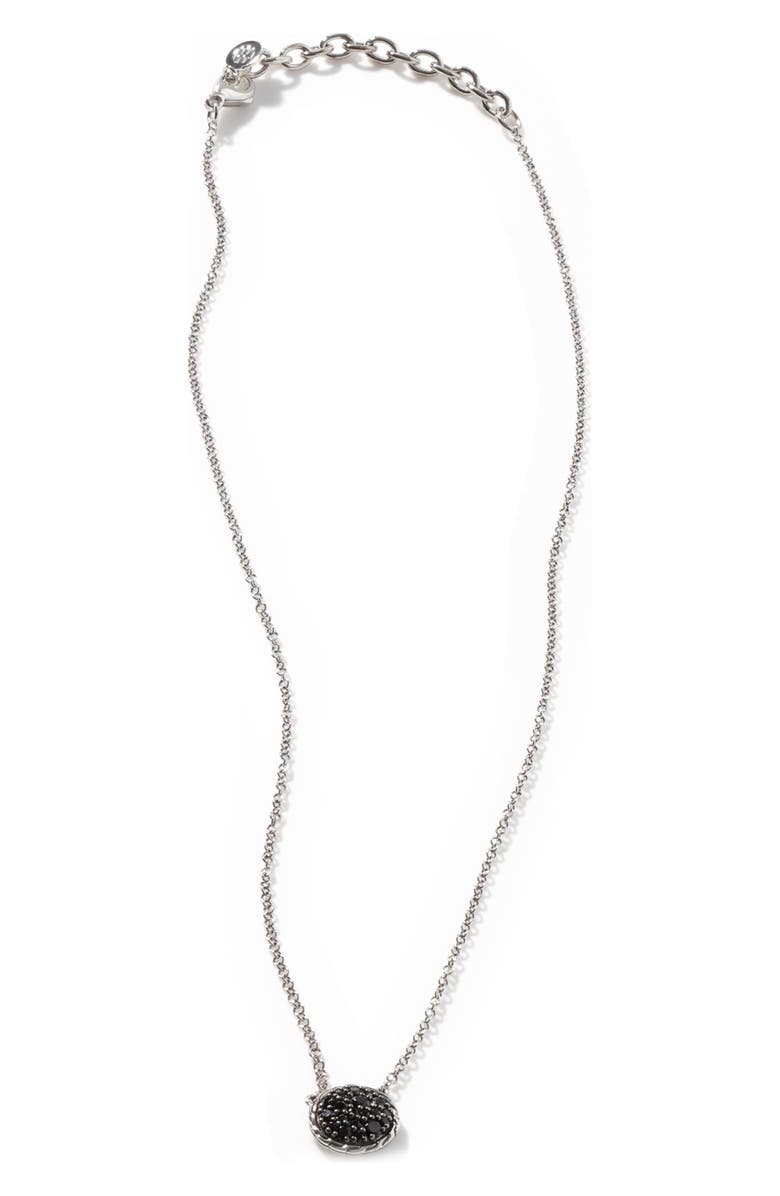 John Hardy Chain Classic Pavé Pendant Necklace, Main, color, 