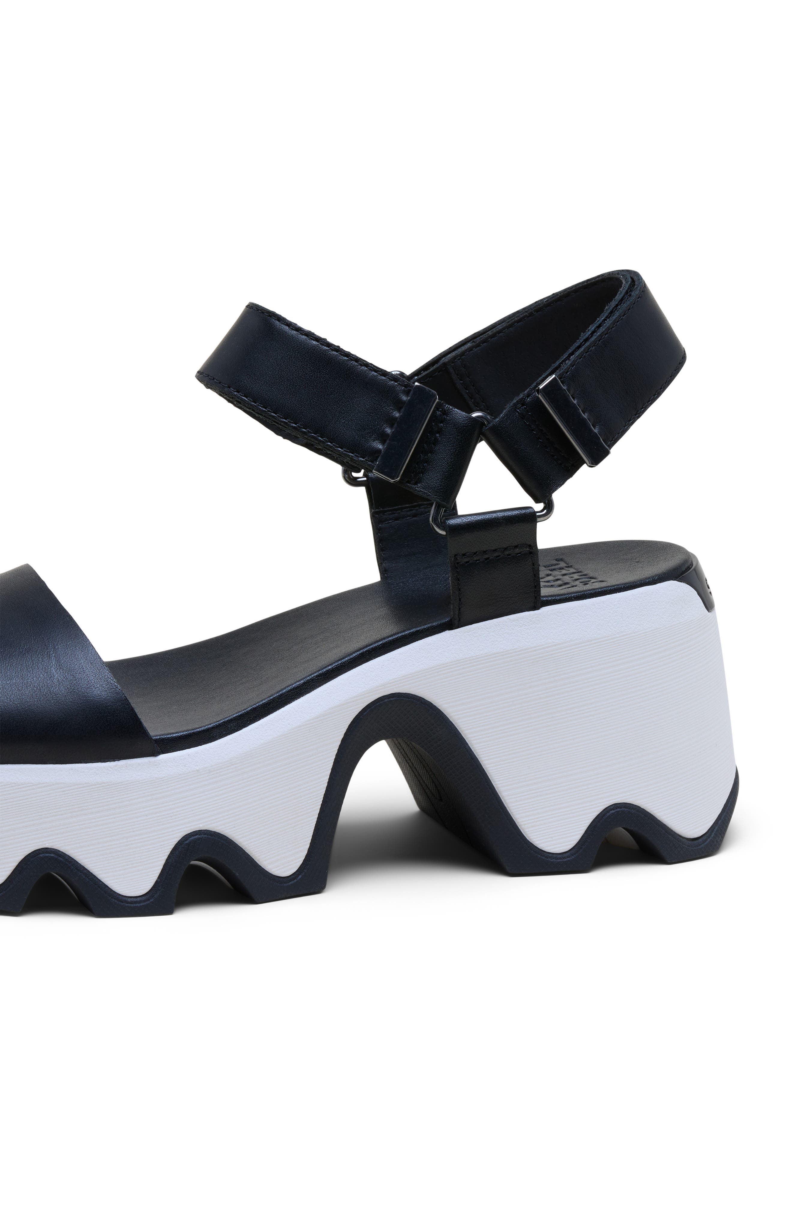 SOREL Kinetic<sup>™</sup> Aura Ankle Strap Platform Sandal, Alternate, color, Black/ Sea Salt