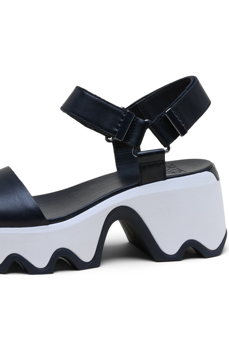 SOREL Kinetic<sup>™</sup> Aura Ankle Strap Platform Sandal, Alternate, color, Black/ Sea Salt